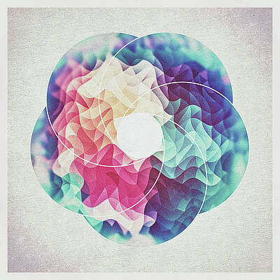 Wall Art - Digital Art - Geometry Triangle Wave Multicolor Mosaic Pattern HDR   Low Poly Art  by Philipp Rietz