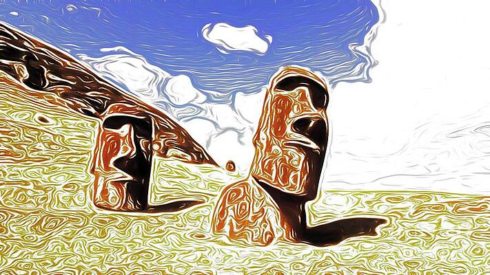 Easter Island Paintings Fine Art America