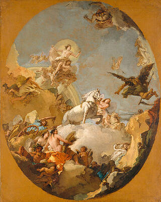 Giovanni Battista Tiepolo Print by The Chariot of Aurora