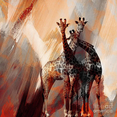 Abstract Giraffe Paintings Fine Art America