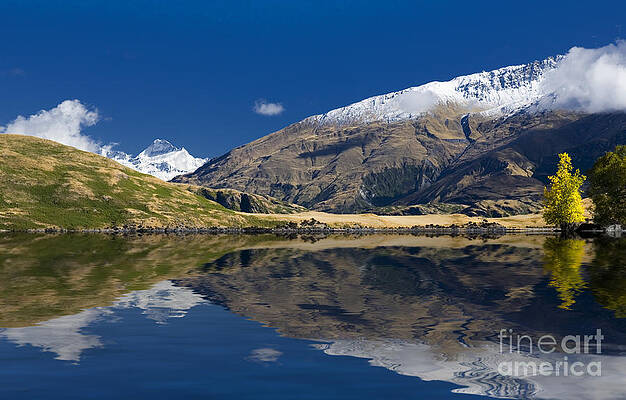 Wall Art - Photograph - Glendhu Bay at Lake Wanaka New Zealand with Mt Aspiring in backgr by Sheila Smart Fine Art Photography