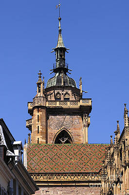 Wall Art - Photograph - Gothic Style Church Tower, France by Helmut Meyer zur Capellen