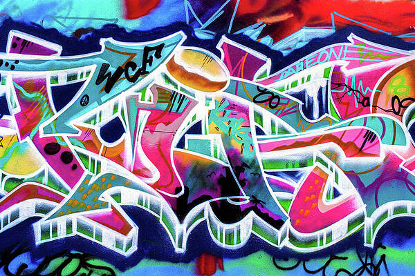 Urban Graffiti Art Abstract 1, North 11th Street, San Jose 1990 by Kathy Anselmo Urban Graffiti Art Abstract 1, North 11th Street, San Jose 1990 by Kathy Anselmo