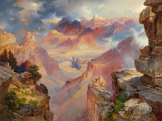 Grand Canyon of Arizona at Sunset Print by Thomas Moran