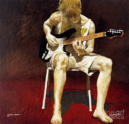 Guitar Player Paintings Fine Art America