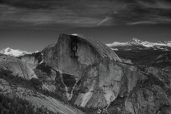 Wall Art - Photograph - Half Dome from Columbia Rock in Black and White by Raymond Salani III