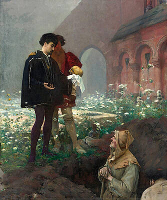 Hamlet and the Gravediggers Print by Pascal Adolphe Jean Dagnan-Bouveret