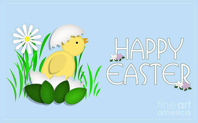 Happy Easter Baby Chick Card by Scott Parker Happy Easter Baby Chick Card by Scott Parker