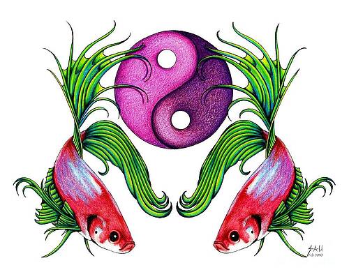 Wall Art - Drawing - Harmony Together by Sheryl Unwin