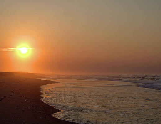 Beach Wall Art featuring the photograph Hazy Beach by Robert Newman