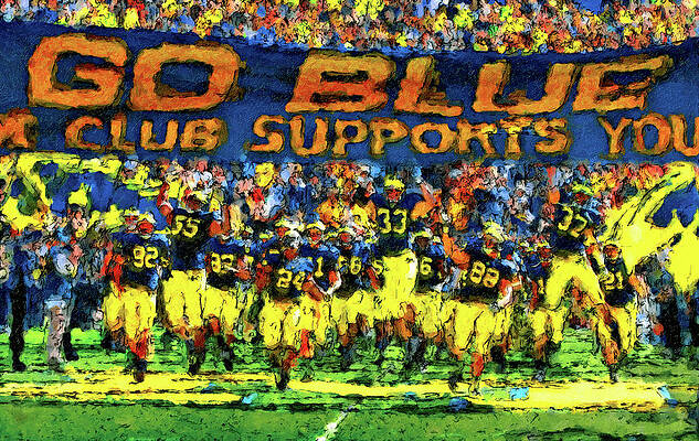 Michigan Football Paintings Fine Art America
