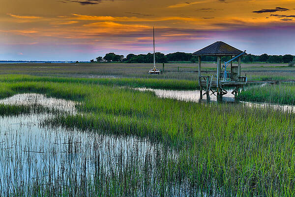 High Tide on the Creek - Mt. Pleasant SC by Donnie Whitaker High Tide on the Creek - Mt. Pleasant SC by Donnie Whitaker