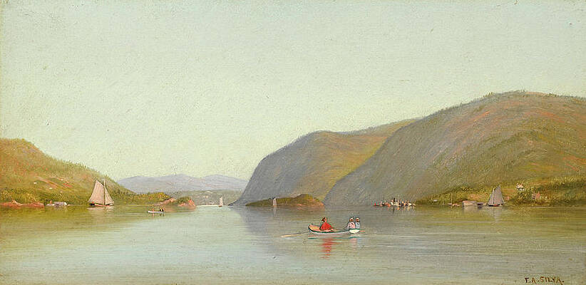 Highlands on the Hudson Looking South from Newburgh N.Y. Print by Francis Augustus Silva