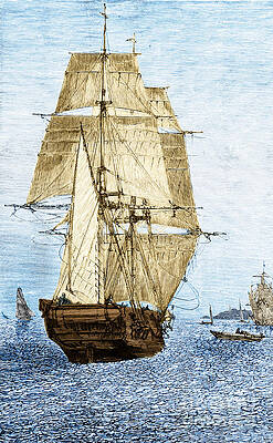 Wall Art - Photograph - Hms Beagle In Phosphorescent Sea by Science Source
