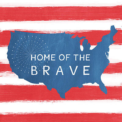 Wall Art - Painting - Home Of The Brave by Linda Woods