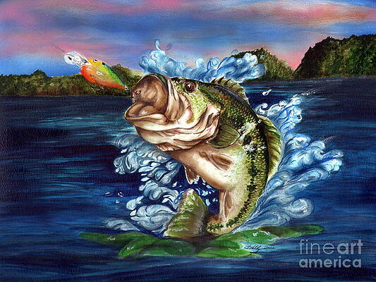 Large Mouth Bass Paintings for Sale - Fine Art America