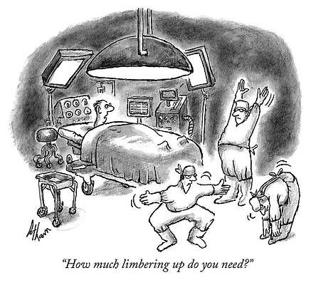 Wall Art - Drawing - How much limbering up do you need by Frank Cotham