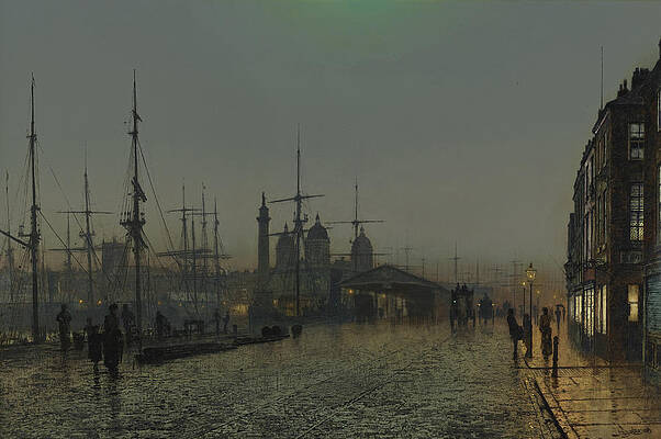 Hull Docks at Night Print by John Atkinson Grimshaw