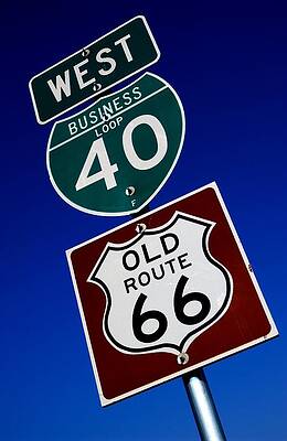 I-40 and Historic Route 66 Sign by Bob Pardue I-40 and Historic Route 66 Sign by Bob Pardue
