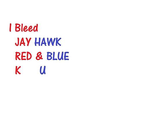Wall Art - Photograph - i bleed JAYHawk by Aaron Martens