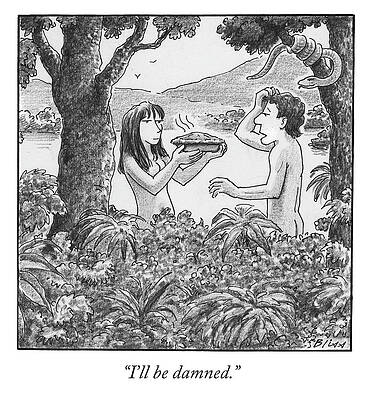 Wall Art - Drawing - I'll Be Damned by Harry Bliss
