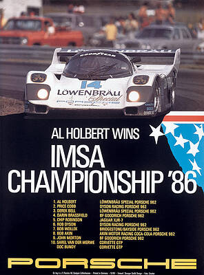 Wall Art - Digital Art - IMSA Championship Porsche 1986 by Georgia Clare