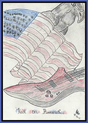 Wall Art - Drawing - Independence Day by Heather Parsons