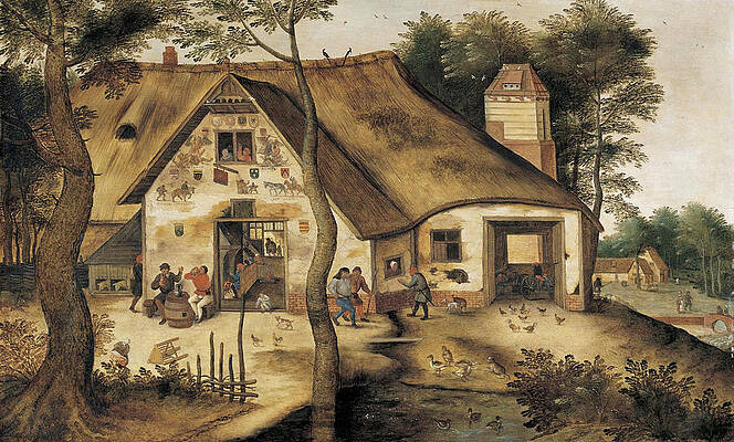 Inn of Saint Michael Print by Pieter Brueghel the Younger