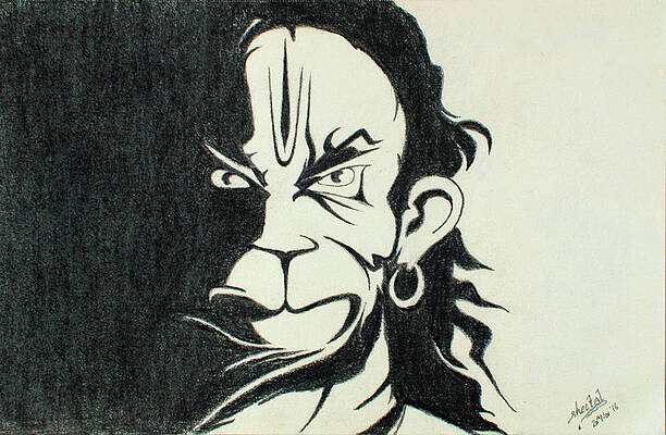 Hanuman Drawings Fine Art America (step 9) draw some curved lines. hanuman drawings fine art america