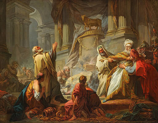 Jeroboam Sacrificing to the Idols Print by Jean-Honore Fragonard