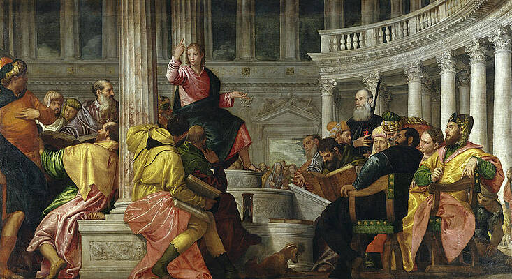 Jesus Among The Doctors Print by Paolo Veronese