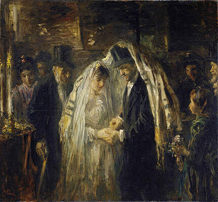 Jewish Wedding Print by Jozef Israels