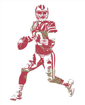 Deion Sanders San Francisco 49ers Pixel Art 1 by Joe Hamilton
