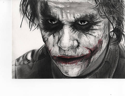 James Wayte  Heath Ledgers Joker Drawing