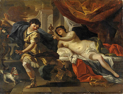 Joseph and Potiphar's Wife Print by Francesco Solimena