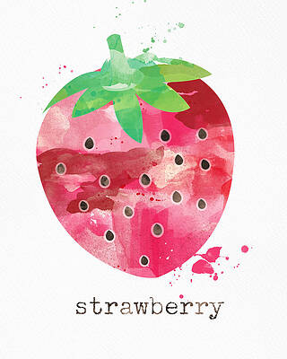 Wall Art - Painting - Juicy Strawberry by Linda Woods