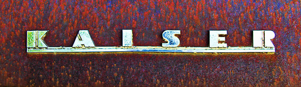 Kaiser Car Emblem on Rust by TONY GRIDER Kaiser Car Emblem on Rust by TONY GRIDER