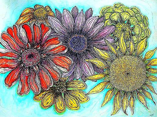 Wall Art - Painting - Kaleidoscope by Kim Jones Miller