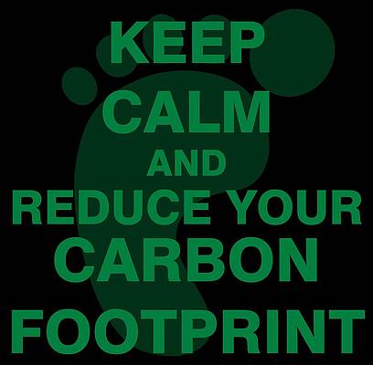 Wall Art - Drawing - Keep Calm and Reduce Your Carbon Footprint by ES Design