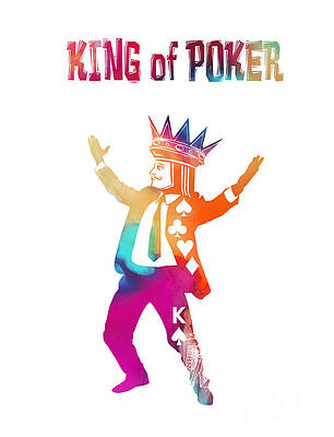 Wall Art - Digital Art - King of Poker colored by Justyna Jaszke JBJart