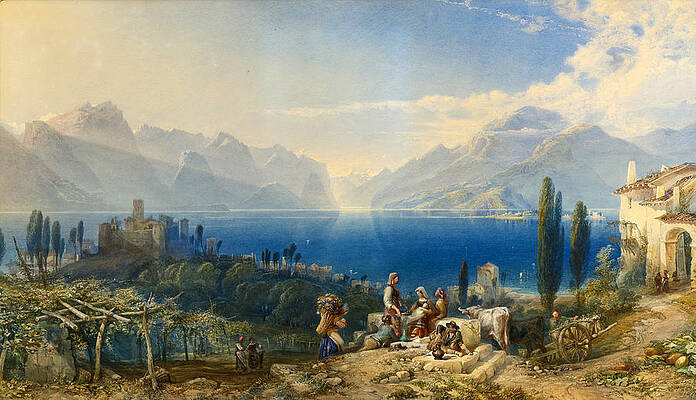 Lago di Garda Print by William Collingwood Smith