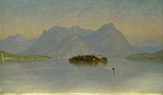 Lago Maggiore. Italy Print by John Ferguson Weir