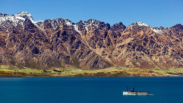 Spring Wall Art featuring the photograph Lake Wakatipu And The Remarkables by Nicholas Blackwell