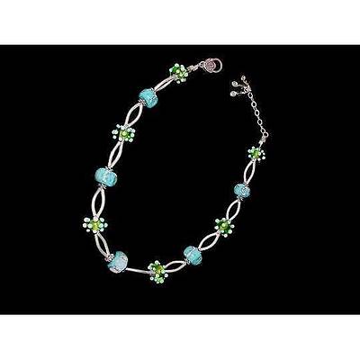 Lampwork and Sterling Necklace by Marias Funky Crafts