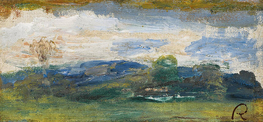 Landscape in Cagnes Print by Pierre-Auguste Renoir