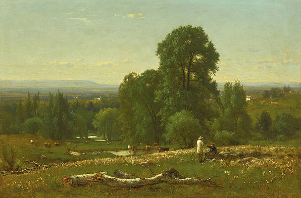 Landscape. View near Kingston Print by George Inness