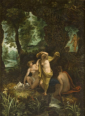 Landscape with Diana and Actaeon Print by Jan Brueghel the Elder