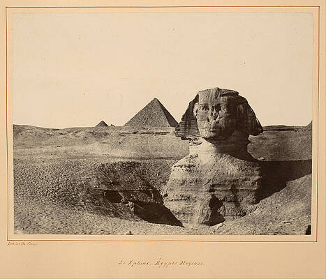 Le Sphinx. Egypt Moyenne Print by Maxime Du Camp