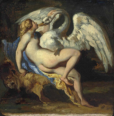 Leda and the Swan Print by Theodore Gericault