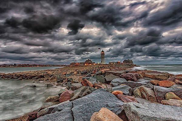Wall Art - Photograph - Lighthouse in Storm by Brian MacLean